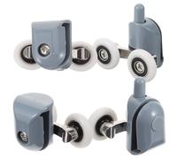 FELTECHELECTR 4pezzi Rulli per Porta Doccia in Plastico Antiruggine Design Ruota Grande Piana per Porta Scorrevole in Vetro del Bagno Accessorio per Uso Comodo