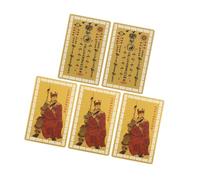 FELTECHELECTR 5 Pezzi Carte Amuleto Feng Shui Cinese Taisui Protezione Fortuna Decorazione Stile Cinese per Casa Auto Ufficio
