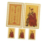 FELTECHELECTR 5 Pezzi Carte Taisui in Lega Alluminio-magnesio Portatili e Resistenti Carte Cinesi Feng Shui per Protezione e Fortuna in Casa Ufficio o Auto Stile Tradizionale