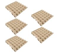 FELTECHELECTR 5 pezzi Cartoni Porta Uova in Fibra di Carta Riciclata Contenitore Uova da Posti Design Compatto e Impilabile per Frigorifero Resistente e Riutilizzabile
