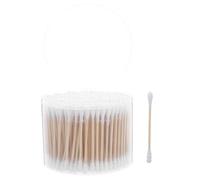 FELTECHELECTR 500pezzi Cotton Swabs Legno Doppia Testa Con Punte Morbide Per Pulizia Orecchie Rimozione Make-up Per Applicazioni Cosmetiche e Bellezza