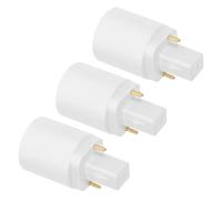 FELTECHELECTR Adattatore Lampadina G24d a E27 3 Pezzi Convertitore Portalampada 2 Pin Installazione Semplice per Uso Domestico e Ufficio in Materiale Ignifugo Bianco