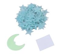 FELTECHELECTR Adesivi Luminosi 3d Stelle e Luna per Parete e Soffitto, Decorazione in Pvc, 101 Pezzi per Cameretta, per Bagno e Stanza da Letto
