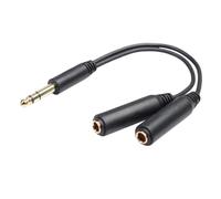 FELTECHELECTR Audio Y Splitter Maschio Prolunga Stereo con Connettori Placcati Compatibile con Tastiere Mixer e Microfoni per Condivisione Audio