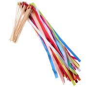 FELTECHELECTR Bacchette Magiche da Matrimonio 20 Pezzi con Nastri Colorati e Campanellini, Bastoncini in Nastro Stile Europeo per Feste e Cerimonie Colore Casuale