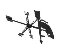 FELTECHELECTR Banderuola Segnavento Gatto e Indicatore Direzione Vento da Esterni Design Portatile e Facile Installazione in Acciaio Inossidabile Nero per Decorazioni Giardino
