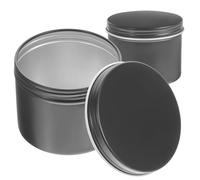 FELTECHELECTR Barattoli di Alluminio per Conservazione tè 120ml Tappo a Vite, Contenitori Rotondi per Candele Fai da Te e Piccoli Oggetti, Set da 4 Pezzi per Uso Casa e Regalo