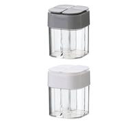 FELTECHELECTR Barattoli per Condimenti 2 Pezzi in Pp Bianco Design Semplice e Pratico, Facili da Pulire e Riutilizzabili, la Decorazione della Cucina e L'uso Quotidiano