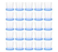 FELTECHELECTR Bicchiere di Plastica da 40 Ml, 50 Pezzi, Scala Graduata e Tappo, per Campionamento di Urine e Altri Liquidi in Ambito Medico Colore Casuale