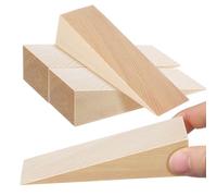 FELTECHELECTR Blocchi Triangolari in Legno Beige 4 Pezzi per Fermaporta Superficie Liscia e Facile Installazione Adatti per Regolazione e Distanziatori di Binari