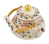 FELTECHELECTR Bollitore da Tè Vintage in Smalto Capacità 2,5l, Resistente ad Alte Temperature e Facile da Pulire, per Cucina e Feste del Tè