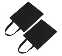 FELTECHELECTR Borsa in Tela Canvas Nera 2 Pezzi con Grande Capacità Multiuso per Progetti DIY e Lavoro, Resistente e Spaziosa per Shopping e Attività Creative