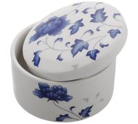 FELTECHELECTR Calligraphy Ink Dish Ceramico Blu e Bianco Con Coperchio Per Scrittura Cinese E Articoli Di Calligrafia Brush Pen