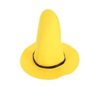 FELTECHELECTR Cappello da Strega in Feltro Leggero e Portatile Design Unico Giallo Cappello a Cilindro Alto per Eventi Cosplay e Mascherate