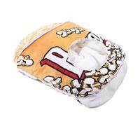 FELTECHELECTR Cappello Peluche Forma Popcorn Beige in Cotone Pp per Role Play e Spettacoli, Accessorio Divertente alla Moda per Feste e Cosplay