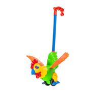 FELTECHELECTR Carretto Spingi Giocattolo Galletto con Manico Rimovibile per Giocattolo Educativo per Apprendimento e Sviluppo Motorio Stimola la Cognizione dei Colori e Colore Colore Casuale