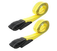 FELTECHELECTR Cinghie di Sollevamento in Poliestere 2 Pezzi Fasce Piatte Allargate ad Alta Resistenza per Sollevamento Pesante in Ingegneria Civile e Edilizia