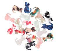 FELTECHELECTR Ciondolo Gatto Acrilico 20 Pezzi per Orecchini Fai da Te | Serie Facile da Collegare, Effetto Decorativo, per Creazioni Artigianali e Composizioni Creative Colore Casuale