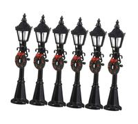 FELTECHELECTR Confezione Da 6 Mini Lampade Natalizie in Materiale Abs Per Decorazioni Di Lampioni Stradali in Miniatura in Scala 112