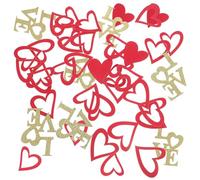 FELTECHELECTR Coriandoli D'amore Decorativi 100 Pezzi in Carta Oro e Rosso per Matrimonio e San, Frammenti Luminosi per Decorazioni Romantiche e Lanci Festa