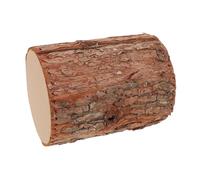 FELTECHELECTR Decorazione Tronco in Legno Realistico per Natale Base Espositiva Resistente, Texture Rustica e Dimensioni 20x15 Cm per Fotografia e Candele Tealight