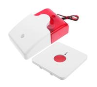 FELTECHELECTR Dispositivo Sos Cablato per Anziani Pulsante di Emergenza Bagno Resistente All’Umidità Campanello di Chiamata 2 Pulsanti e Allarme Acustico e Luminoso per Assistenza Domiciliare