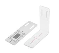 FELTECHELECTR Fessurimetro Angolare Calibro in Plastica Trasparente per Misurazioni Precise di Crepe su Muri e Strutture Edili Interne