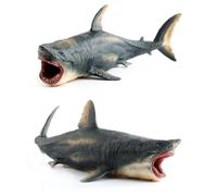 FELTECHELECTR Figura di Squalo Bianco Grande in Plastica Realistica Giocattolo Educativo Decorazione Colorata per Casa e Ufficio Animale Marino Simulato per Apprendimento e Gioco