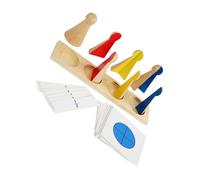 FELTECHELECTR Giocattolo di Frazioni in Legno Educativo per Set Interattivo di Blocchi Matematici Manipolativi Strumento Didattico Creativo per Apprendimento Precoce e Visualizzazione delle