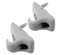 FELTECHELECTR Kit 2 Pezzi Clip di Fissaggio per Aletta Parasole Interna Auto Grigia, Accessori per Visiere Auto per Installazione e Sostituzione, Compatibili con Modelli Auto Popolari, Facili