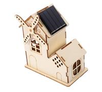 FELTECHELECTR Kit di Costruzione Mulino Vento Solare in Legno da Montare Educativo Stem per Ragazzi e Ragazze Progetto Scientifico DIY per Esperimenti di Solare