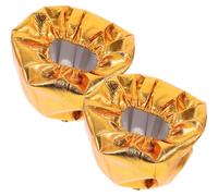 FELTECHELECTR Manicotti Decorativi Dorati per Fioriere 2 Pezzi, Protezione Robusta per Vasi di Fiori Piccoli, Copertura Riutilizzabile per Uso Interno ed Esterno, per Balconi e Decorazioni