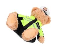 FELTECHELECTR Orsetto Poliziotto in Peluche Morbido e Resistente Giocattolo per Ragazzo Ragazza Fluffy con Uniforme e Cappello Regalo Compleanno per Ragazzi e Ragazze Altezza
