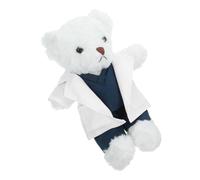 FELTECHELECTR Orso Polare di Peluche Morbido Dottore con Vestito Medico Orsetto Infermiere in Morbido Plush Regalo per Studenti di Medicina e Orso Medico Coccoloso e Accogliente