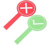 FELTECHELECTR Palette Portatile per Risposte in Classe 2 Pezzi Rosso e Verde, Scheda di Voto per Insegnanti e Commissione Giudicatrice, Materiale Educativo per Scuola Primaria e Giochi