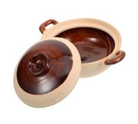 FELTECHELECTR Pentola Di Terracotta Per Barbecue Pentola Per Stufato in Argilla 500 Ml Casseruola Da Cucina Antiaderente Per Pasti in Famiglia