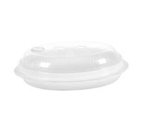 FELTECHELECTR Piastra Vapore in PP Alimentare con Coperchio e Vapore Piatto per Pesce e Gnocchi da Microonde Capiente e Facile da Pulire per Uso Domestico e Regalo Pratico