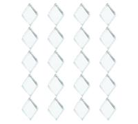 FELTECHELECTR Piastrelle di Vetro a Forma di Diamante Argento per Mosaico Fai da Te, Facili da Conservare e Compatte, per Pittura Vetro e Educazione della Prima Infanzia, 200 G