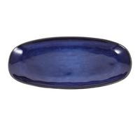 FELTECHELECTR Piatto da Portata in Ceramica Piccolo per Sushi e Frutta, Vassoio per Snack e Pesce, Colore Blu, per Casa, Ristorante e Intrattenimento