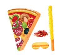 FELTECHELECTR Pinata Pizza per Feste con Bastone e Confetti Divertente per Compleanni e Cinco De Mayo Decorazione Tema Cibo Facile da Appendere