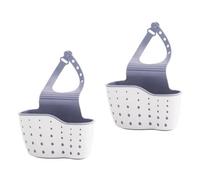 FELTECHELECTR Portaspugne Lavello Cucina 2 Pezzi in Plastico, Cestello Appeso a Doppio Strato, Grande capacità, Salvaspazio per Cucina