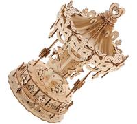 FELTECHELECTR Puzzle in Legno Rotante Giostra Educativo per Adulti Kit Costruzione Artigianale in Legno Sicuro per Decorazione Casa e Regalo Compleanno