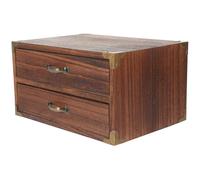 FELTECHELECTR Scatola Portaoggetti e Design Pratico in Legno Vintage 2 Ampio Spazio Contenitore lo Stoccaggio Domestico e Ufficio per Organizzare la Scrivania