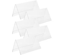 FELTECHELECTR Segnaposto da Tavolo Acrilico 5 Pezzi Trasparente 120x60mm Supporto per Posti a Sedere Cartelli Riservati per Riunioni per Matrimoni, Feste e Ristoranti