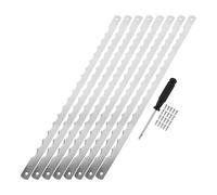 FELTECHELECTR Set 8 Lame di Ricambio per Coltello da Pane a Forma Curva in Acciaio Inox con Viti Taglio Preciso per Pane Fatto in Casa e Torte Accessorio Cucina per Fette Pulite e senza