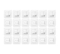 FELTECHELECTR Set da 12 Ganci Adesivi in Acrilico Impermeabili senza Foratura, Design Semplice e Spazioso, per Bagno e Cucina, Risparmio di Spazio senza Danni al Muro