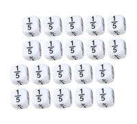 FELTECHELECTR Set di 20 Dadi Matematici in Plastica Bianca Accessori Portatili per l'Apprendimento della Matematica Strumenti Didattici per Giochi Educativi e Sviluppo del Pensiero Critico