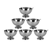 FELTECHELECTR Set di 6 Ciotole in Acciaio Inossidabile da 300ml per Dessert e Gelato, Design Moderno e Minimalista, come Porta Frutta la Tavola da Pranzo