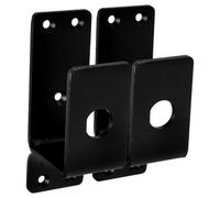 FELTECHELECTR Staffa Fermacancello a U per Barra di Sicurezza Porta D'ingresso, Supporto Rinforzo Porta per Casa e Appartamento, Set 2 Pezzi Tappo, Installazione Semplice per Protezione