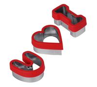 FELTECHELECTR Stampo per Biscotti San in Acciaio Inox 3 Pezzi Tagliabiscotti Riutilizzabile per Dolci e Pane Accessori per Panetteria Adatti a e Adulti Set Stampi da Forno Creativi per